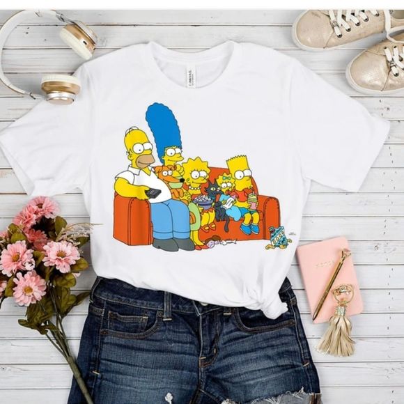 The Simpons NEWCTAGS White Tee Shirt Size Small - Picture 2 of 5